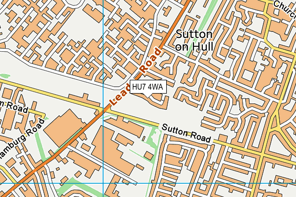 HU7 4WA map - OS VectorMap District (Ordnance Survey)