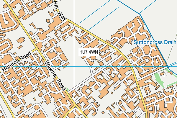 HU7 4WN map - OS VectorMap District (Ordnance Survey)