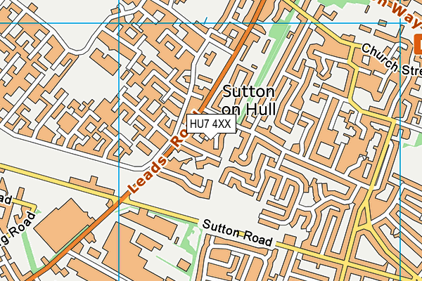 HU7 4XX map - OS VectorMap District (Ordnance Survey)