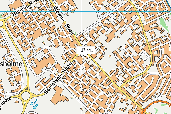 HU7 4YJ map - OS VectorMap District (Ordnance Survey)
