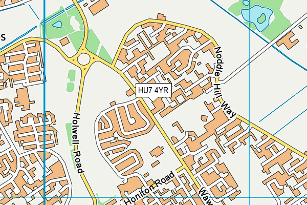 HU7 4YR map - OS VectorMap District (Ordnance Survey)