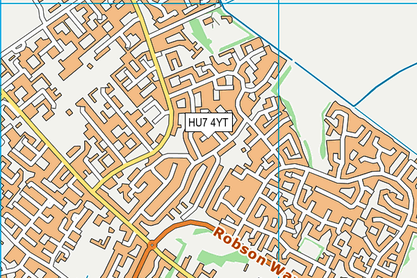 HU7 4YT map - OS VectorMap District (Ordnance Survey)