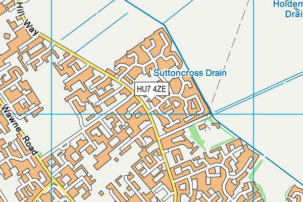 HU7 4ZE map - OS VectorMap District (Ordnance Survey)