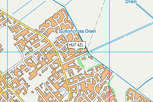 HU7 4ZL map - OS VectorMap District (Ordnance Survey)