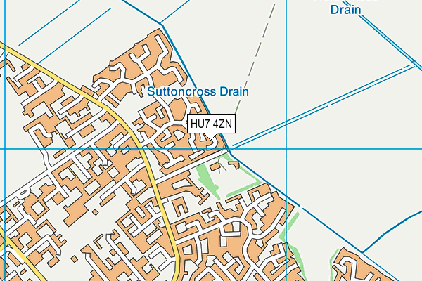HU7 4ZN map - OS VectorMap District (Ordnance Survey)