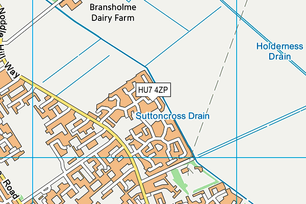 HU7 4ZP map - OS VectorMap District (Ordnance Survey)