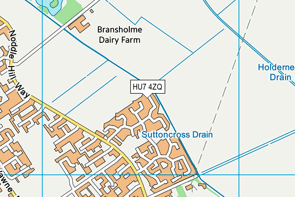 HU7 4ZQ map - OS VectorMap District (Ordnance Survey)