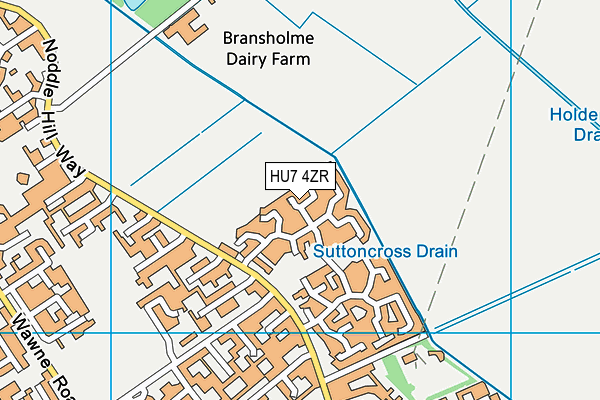HU7 4ZR map - OS VectorMap District (Ordnance Survey)