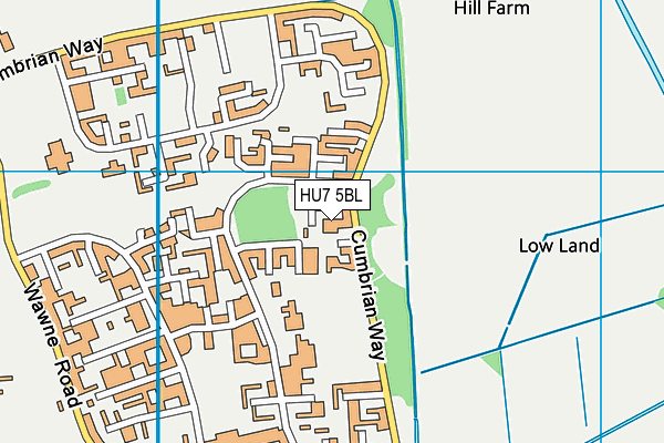 HU7 5BL map - OS VectorMap District (Ordnance Survey)