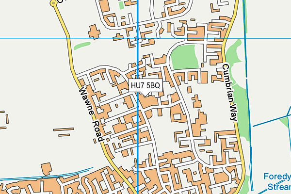 HU7 5BQ map - OS VectorMap District (Ordnance Survey)