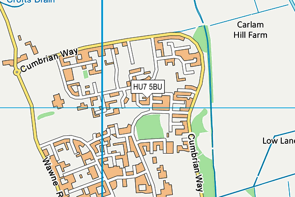 HU7 5BU map - OS VectorMap District (Ordnance Survey)