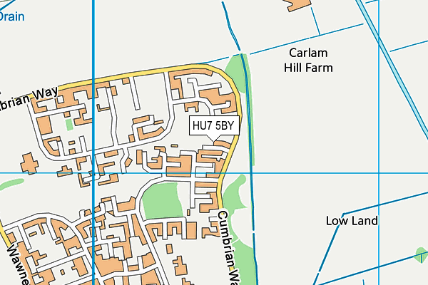 HU7 5BY map - OS VectorMap District (Ordnance Survey)