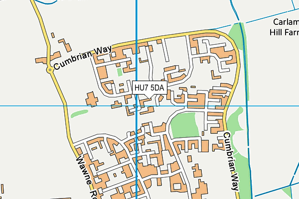 HU7 5DA map - OS VectorMap District (Ordnance Survey)