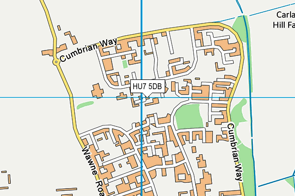 HU7 5DB map - OS VectorMap District (Ordnance Survey)
