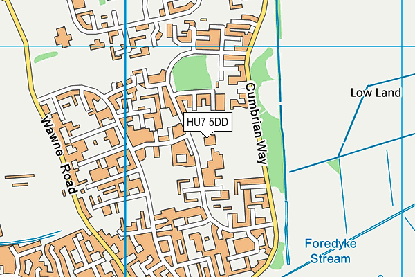 Highlands Primary School map (HU7 5DD) - OS VectorMap District (Ordnance Survey)