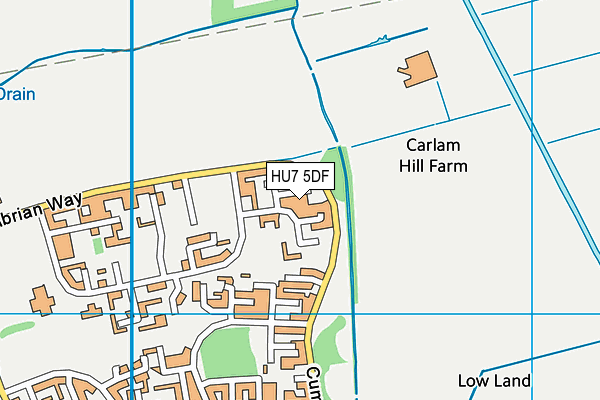 HU7 5DF map - OS VectorMap District (Ordnance Survey)