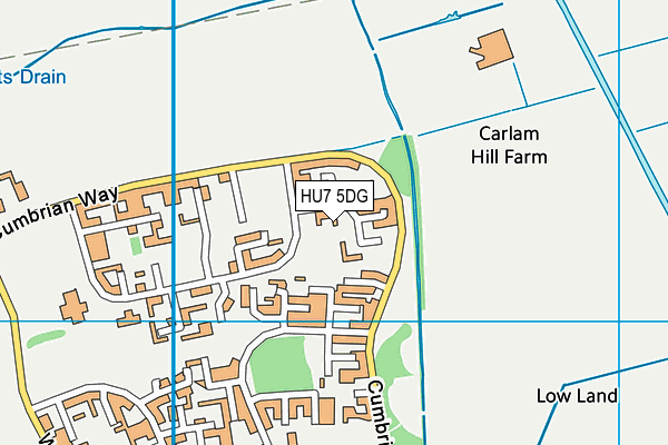 HU7 5DG map - OS VectorMap District (Ordnance Survey)