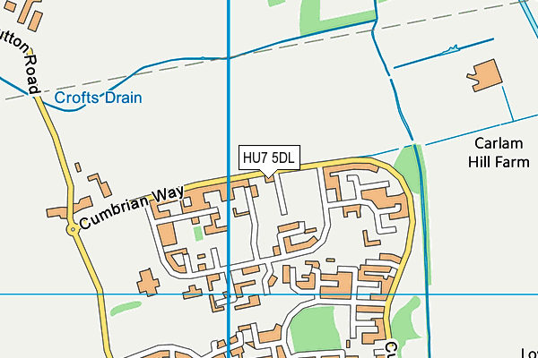 Cumbrian Way (Kentmere Close) map (HU7 5DL) - OS VectorMap District (Ordnance Survey)