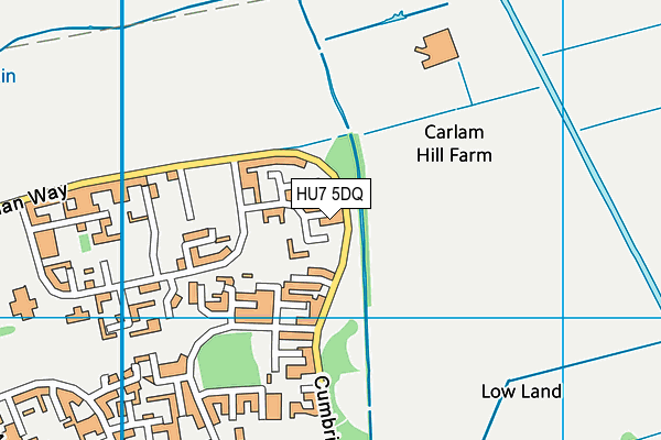 HU7 5DQ map - OS VectorMap District (Ordnance Survey)