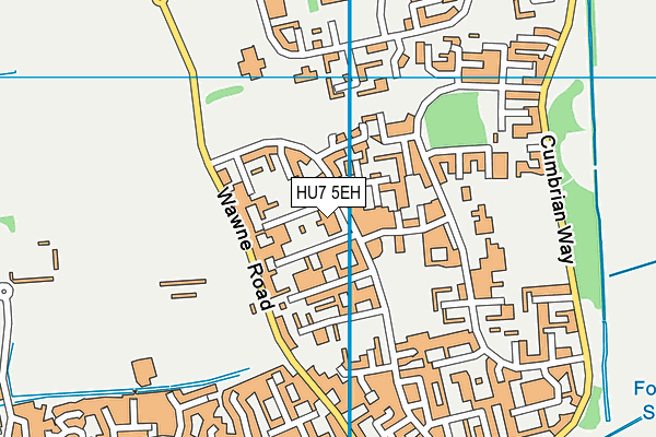 HU7 5EH map - OS VectorMap District (Ordnance Survey)