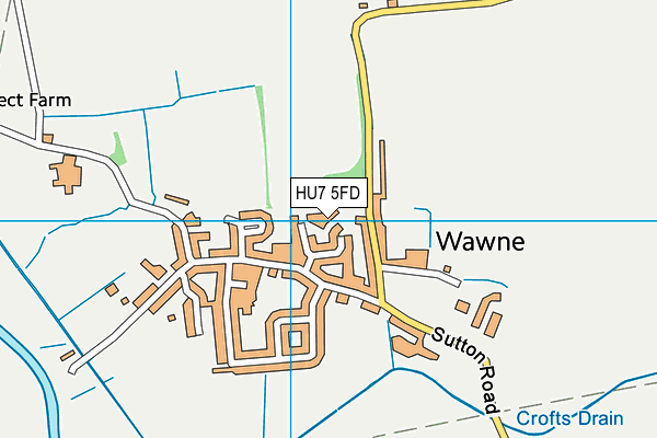 HU7 5FD map - OS VectorMap District (Ordnance Survey)