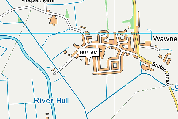 HU7 5UZ map - OS VectorMap District (Ordnance Survey)