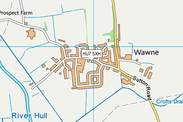 HU7 5XH map - OS VectorMap District (Ordnance Survey)