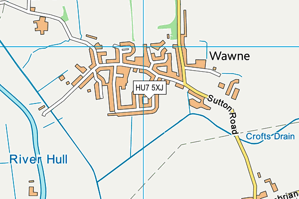 HU7 5XJ map - OS VectorMap District (Ordnance Survey)