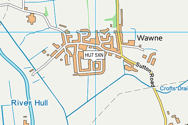 HU7 5XN map - OS VectorMap District (Ordnance Survey)