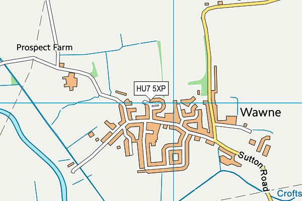 HU7 5XP map - OS VectorMap District (Ordnance Survey)