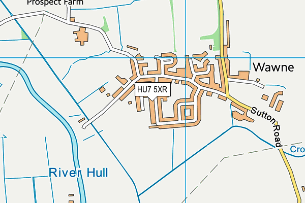 HU7 5XR map - OS VectorMap District (Ordnance Survey)