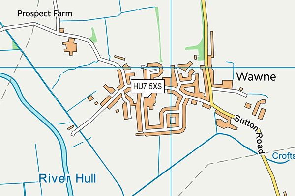 HU7 5XS map - OS VectorMap District (Ordnance Survey)