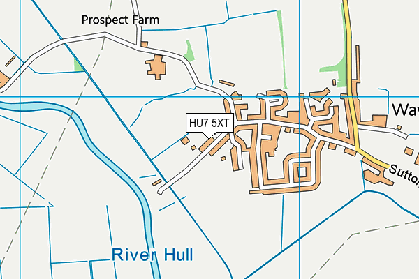 Wawne Primary School map (HU7 5XT) - OS VectorMap District (Ordnance Survey)
