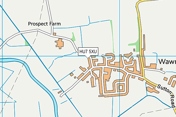 HU7 5XU map - OS VectorMap District (Ordnance Survey)