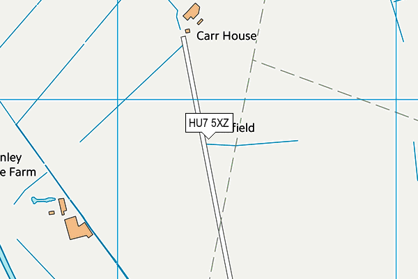 HU7 5XZ map - OS VectorMap District (Ordnance Survey)
