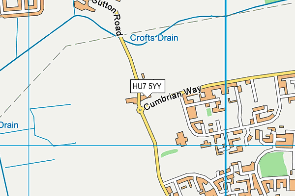 HU7 5YY map - OS VectorMap District (Ordnance Survey)