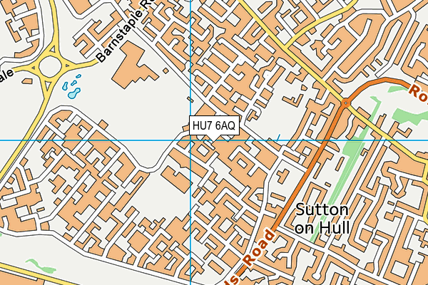 HU7 6AQ map - OS VectorMap District (Ordnance Survey)