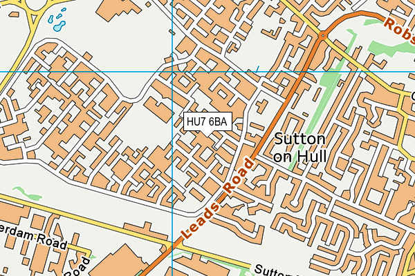 HU7 6BA map - OS VectorMap District (Ordnance Survey)