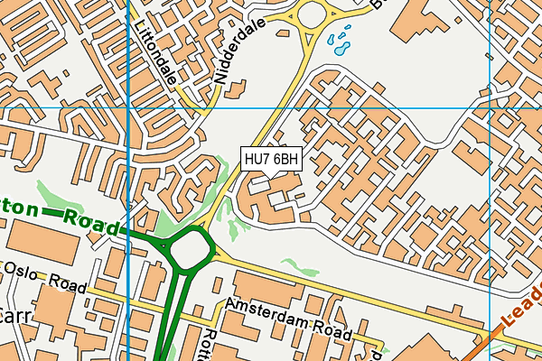 HU7 6BH map - OS VectorMap District (Ordnance Survey)