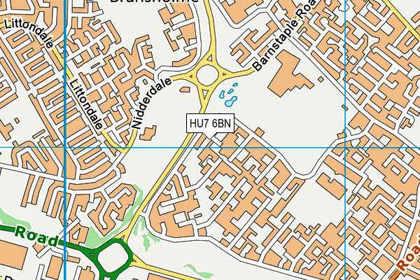HU7 6BN map - OS VectorMap District (Ordnance Survey)
