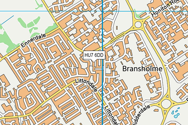 HU7 6DD map - OS VectorMap District (Ordnance Survey)