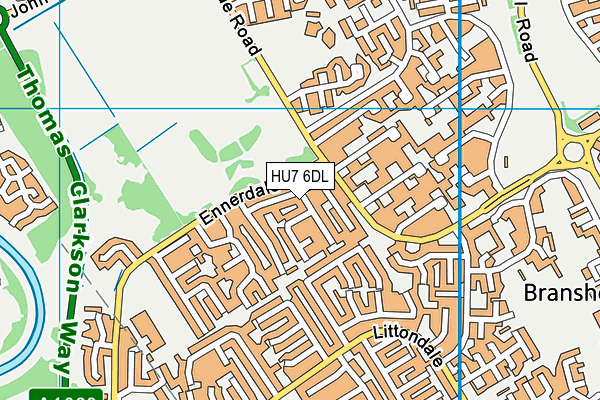 HU7 6DL map - OS VectorMap District (Ordnance Survey)