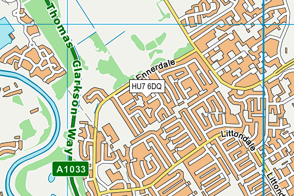 HU7 6DQ map - OS VectorMap District (Ordnance Survey)