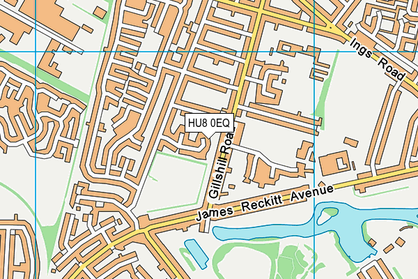 HU8 0EQ map - OS VectorMap District (Ordnance Survey)