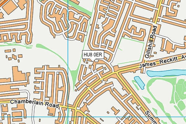 HU8 0ER map - OS VectorMap District (Ordnance Survey)