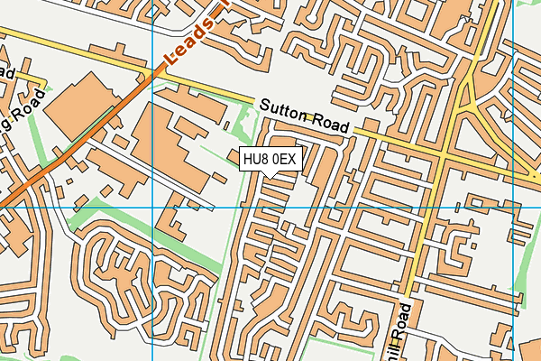 HU8 0EX map - OS VectorMap District (Ordnance Survey)