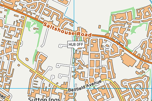 HU8 0FF map - OS VectorMap District (Ordnance Survey)
