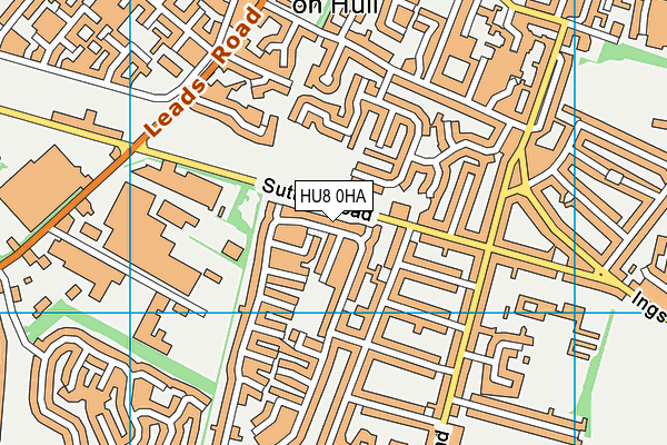 HU8 0HA map - OS VectorMap District (Ordnance Survey)