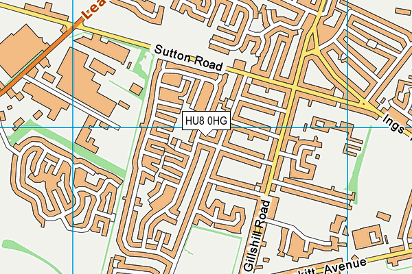 HU8 0HG map - OS VectorMap District (Ordnance Survey)
