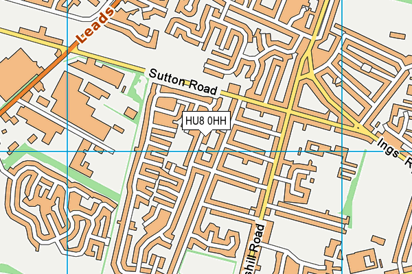 HU8 0HH map - OS VectorMap District (Ordnance Survey)
